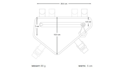 Brašna Apidura Racing frame pack (1l)
